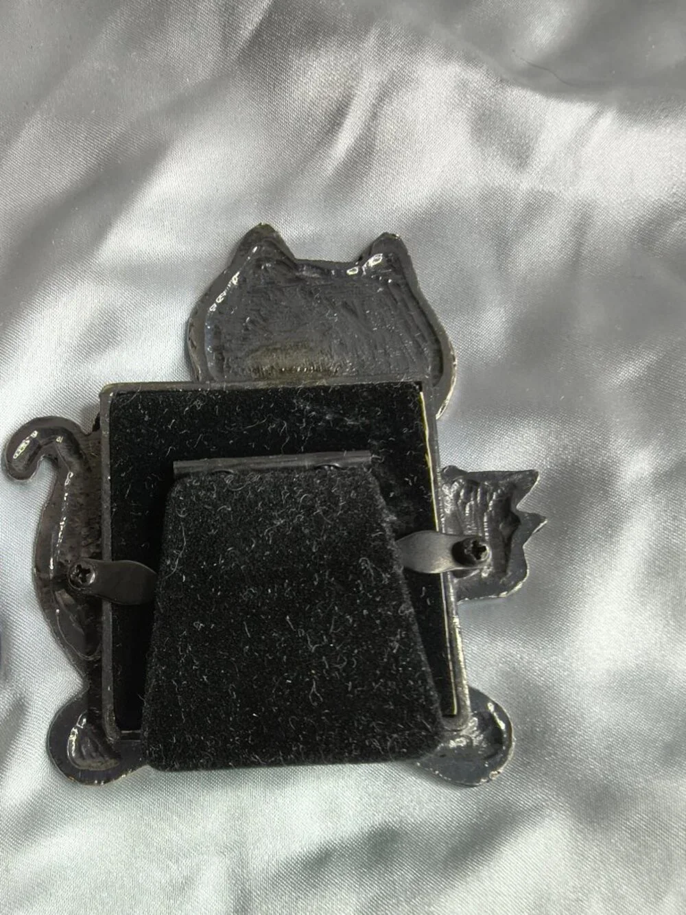 Set of 3 Silver Tone Cat Frames